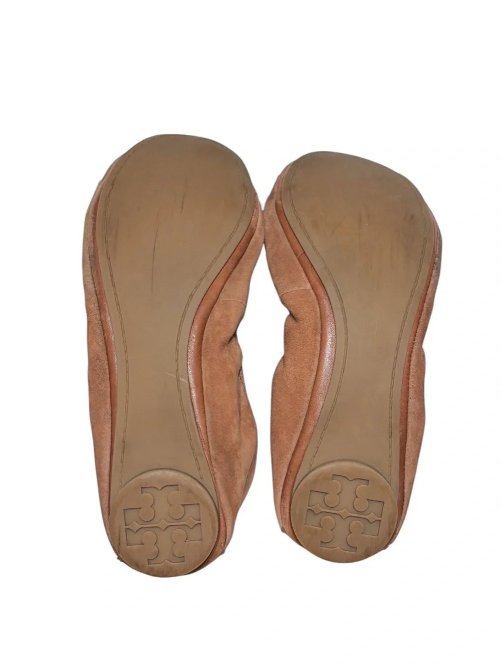Tory Burch Eddie Leather Rhinestone Bow Ballerina Flats